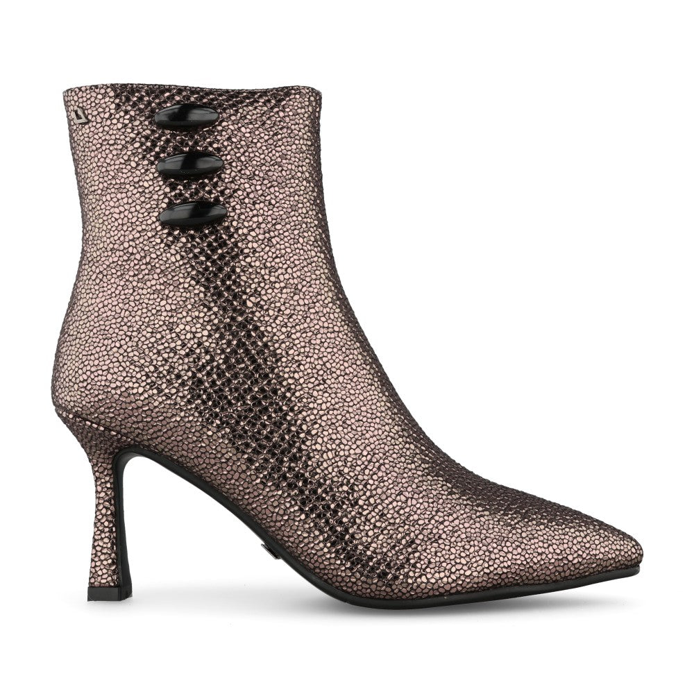 Una Healy Ladies Wild Cat Ankle Boot In Bronze Scale