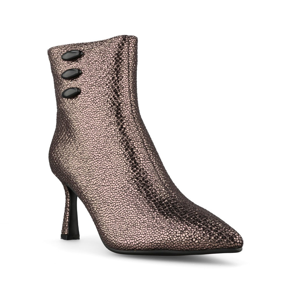 Una Healy Ladies Wild Cat Ankle Boot In Bronze Scale