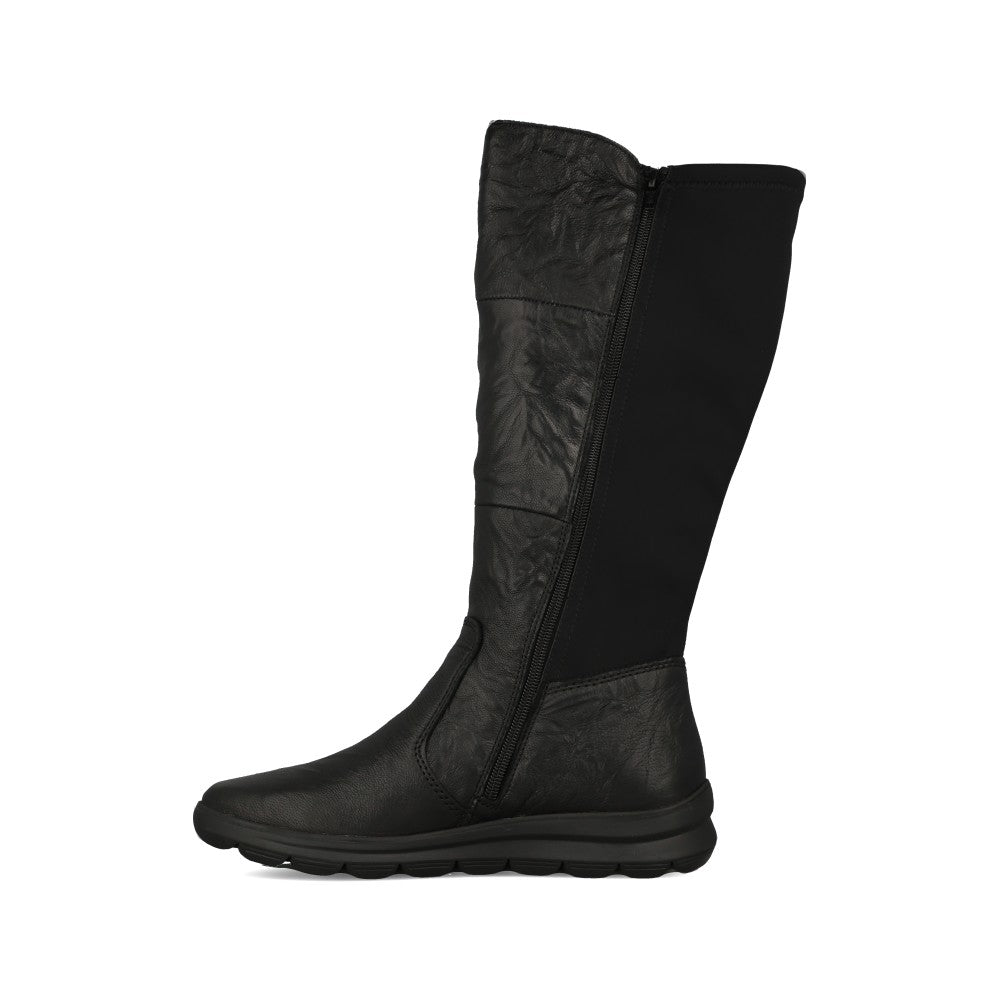 Rieker Ladies Z0067 Long Leg Boot In Black