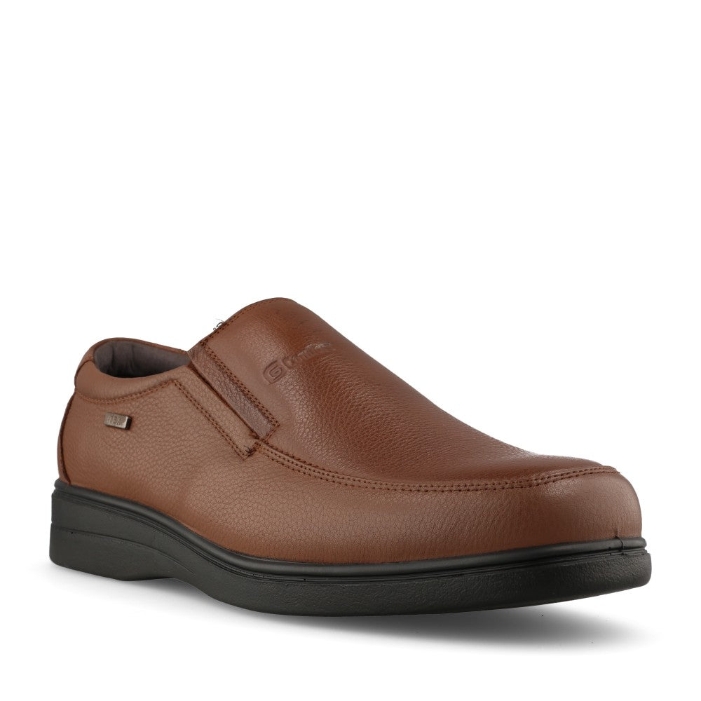 Mens A-905C Wide Fit Slip-on Shoe In Cognac
