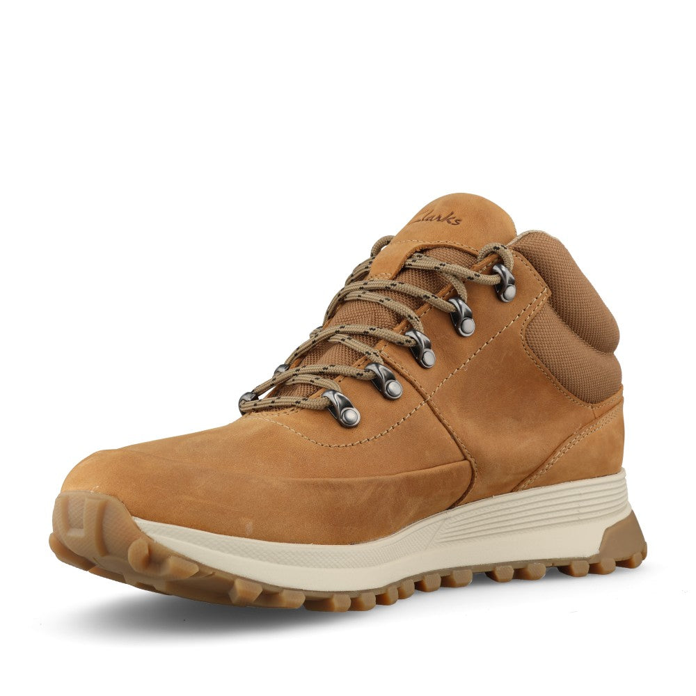 Clarks Mens Atl Trekmidgtx Oiled Leather G-fit Boot In Dark Sand Combi