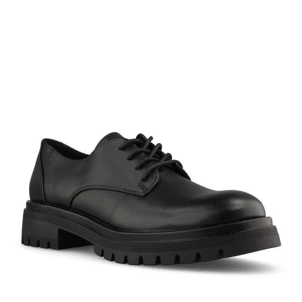 Start Rite Girls Barcelona Laced Shoe in Black Leather