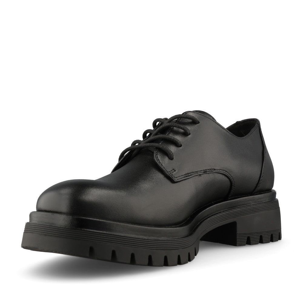 Start Rite Girls Barcelona Laced Shoe in Black Leather