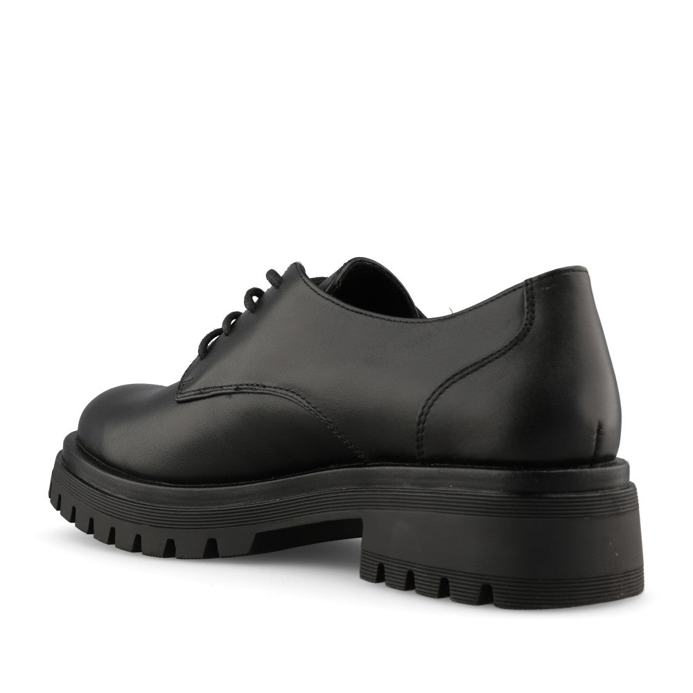 Start Rite Girls Barcelona Laced Shoe in Black Leather