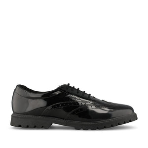 Term Girls M170111 Bella Laced Brogue in Black Patent