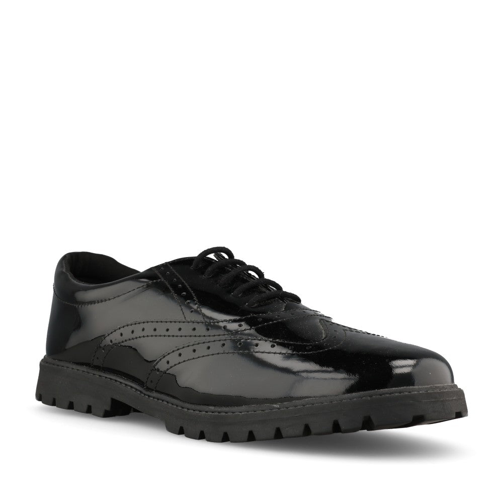 Term Girls M170111 Bella Laced Brogue in Black Patent