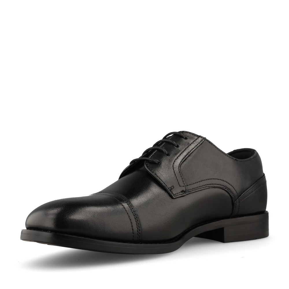 Clarks Mens Bowburn Cap Leather G-fit Shoe In Black