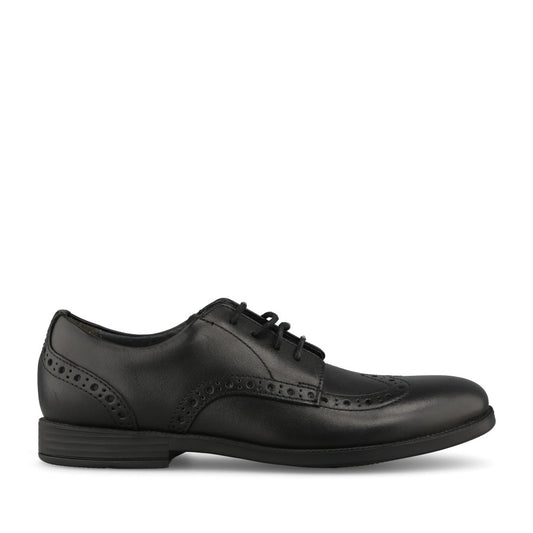 Start Rite Girls Brogue Pri F-FIT Leather Brogue in Black
