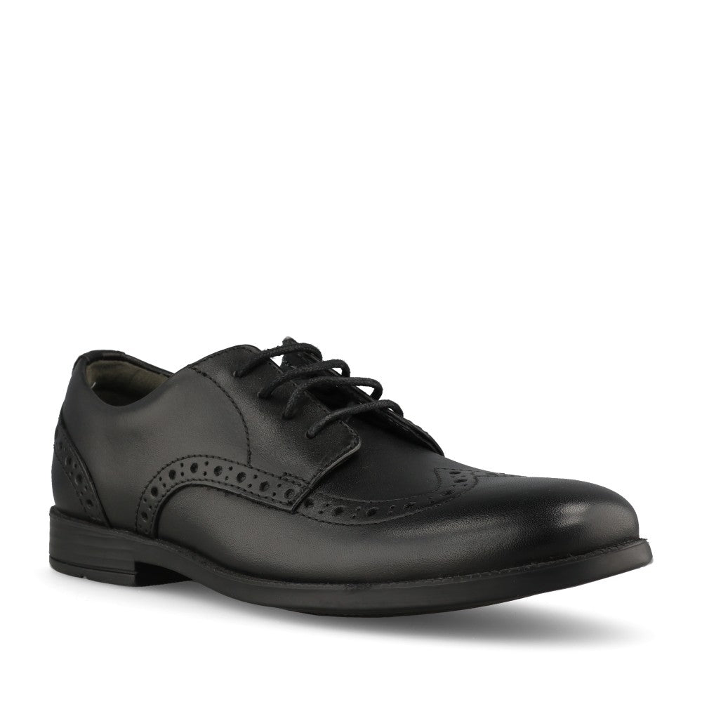 Start Rite Girls Brogue Pri E-FIT Leather Brogue in Black
