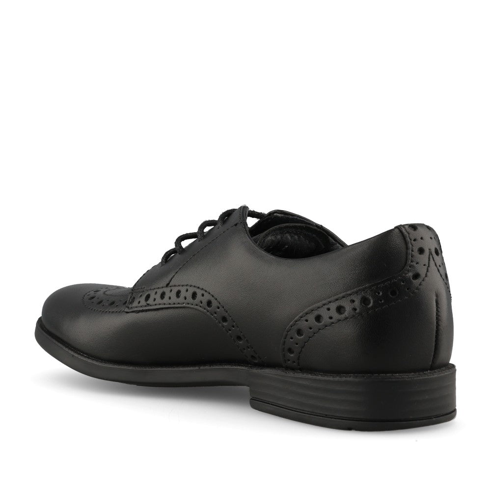 Start Rite Girls Brogue Pri E-FIT Leather Brogue in Black