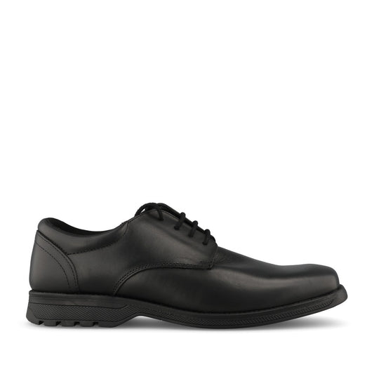 Boys Clerk Tyson Leather Laced Shoe In Black