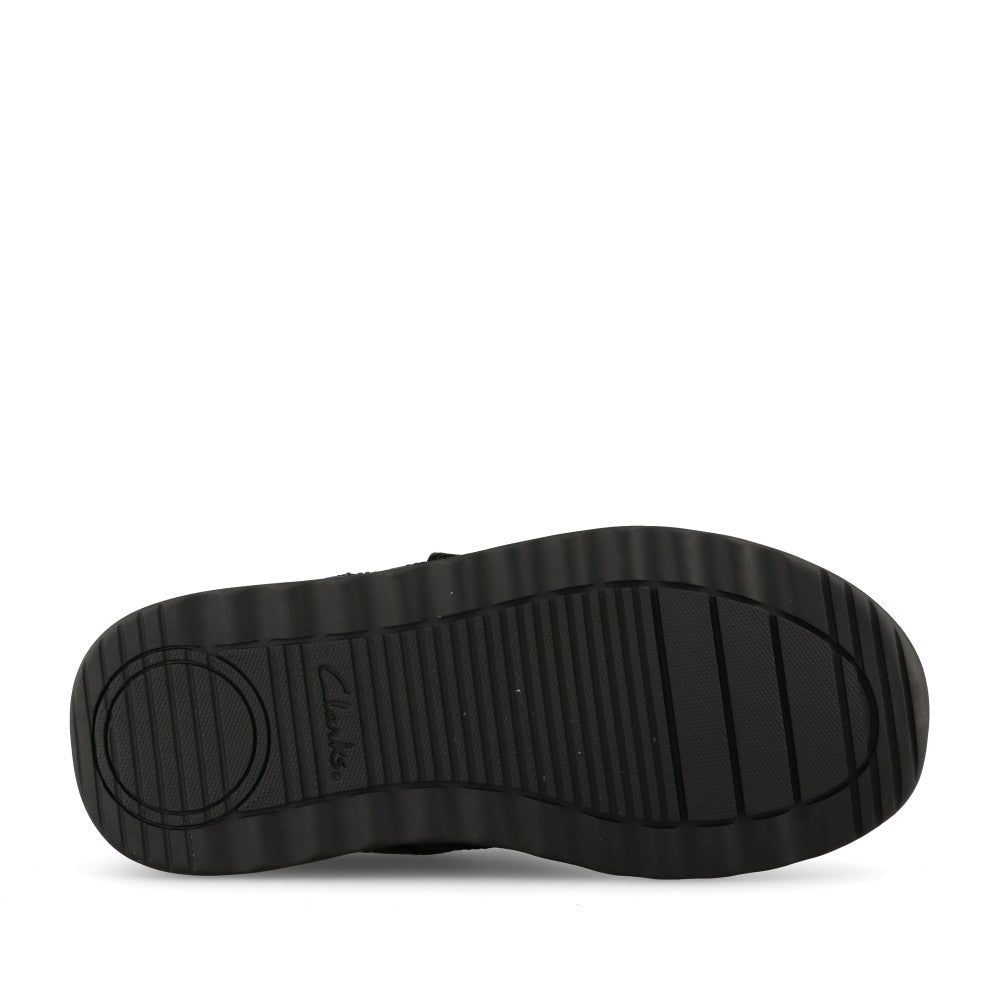 Clarks Boys Daze Kick K G-FIT Velcro in Black Leather