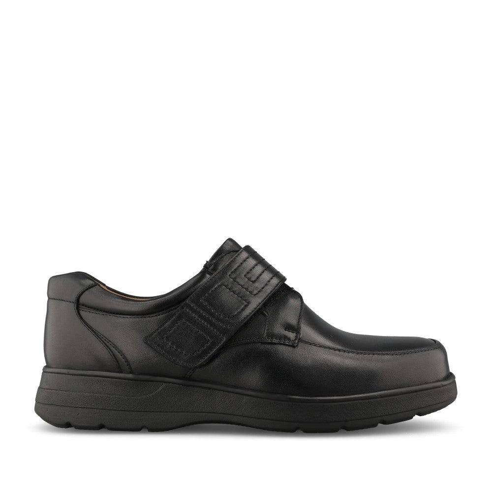 Mens Easy B Bahamas 89196 Velcro Shoe in Black