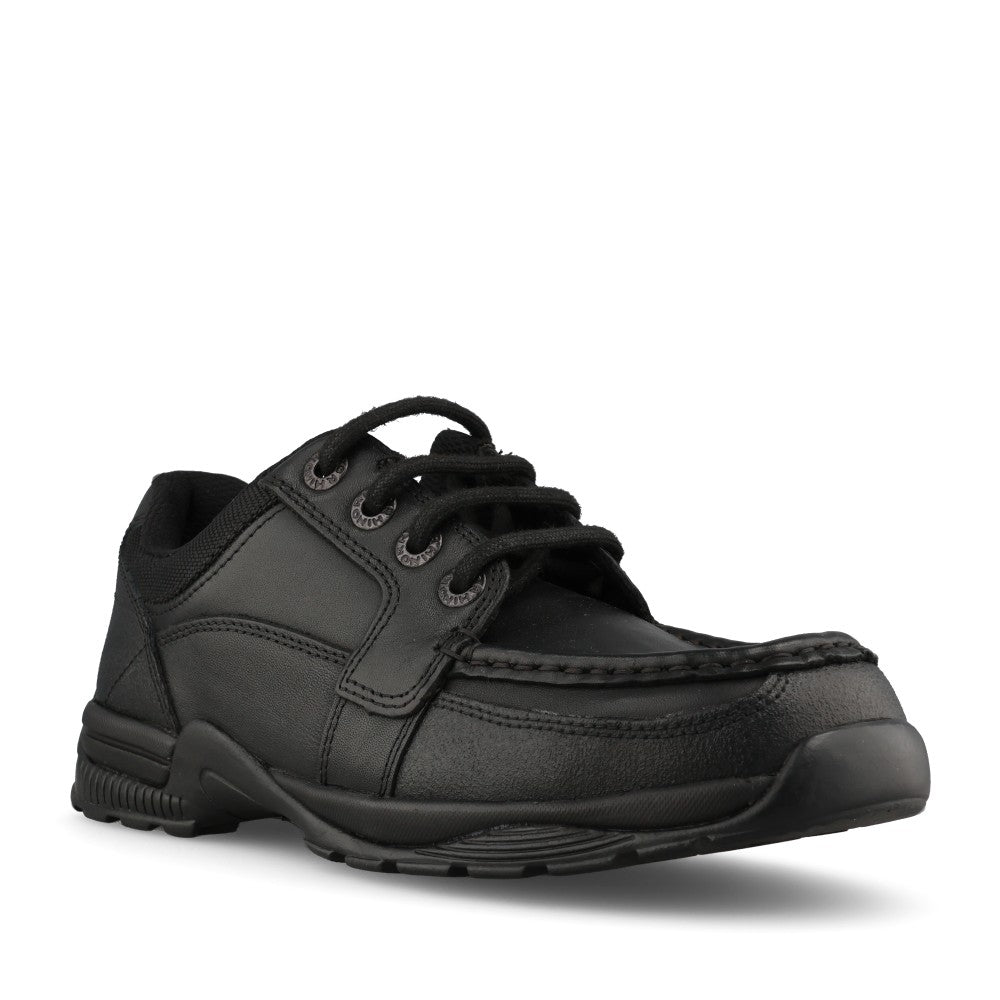 Start Rite Boys Dylan F-FIT Leather Laced Shoe in Black