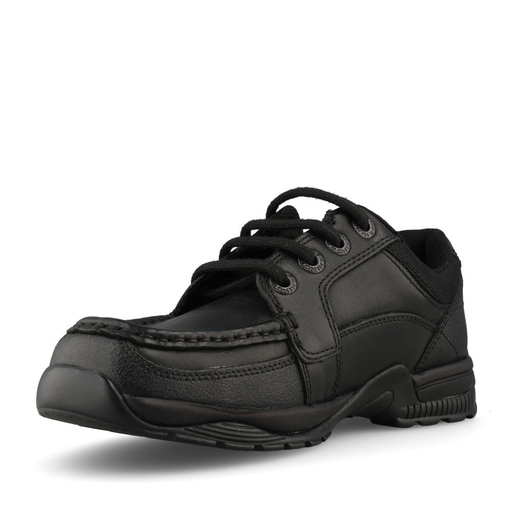 Start Rite Boys Dylan F-FIT Leather Laced Shoe in Black