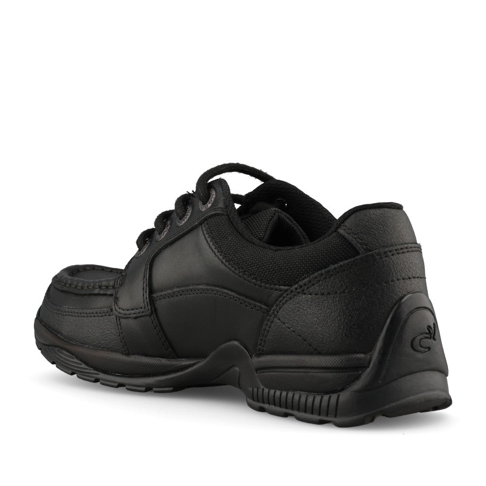 Start Rite Boys Dylan F-FIT Leather Laced Shoe in Black