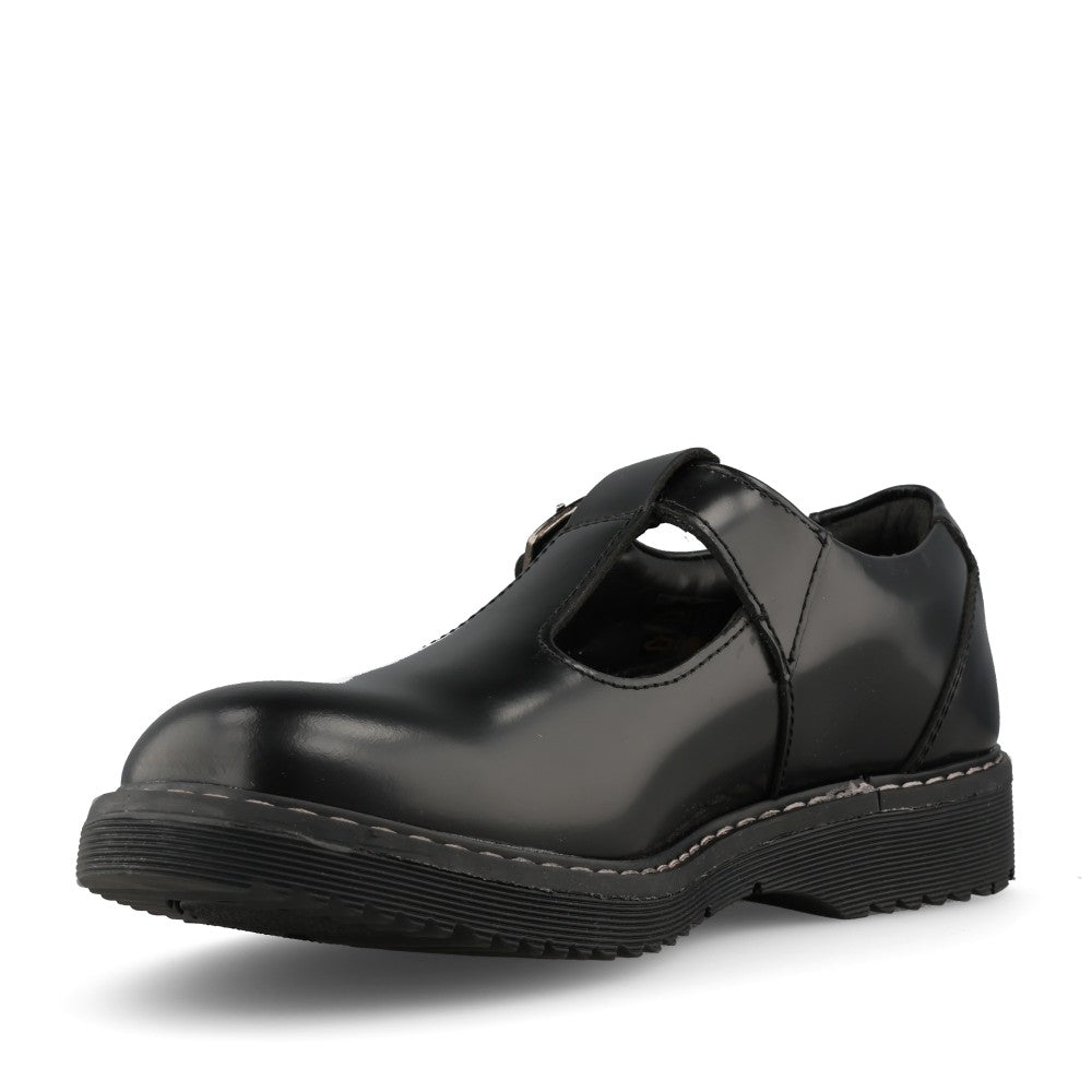 Start Rite Girls Envisage Hi Shine M Fit T-Bar in Black
