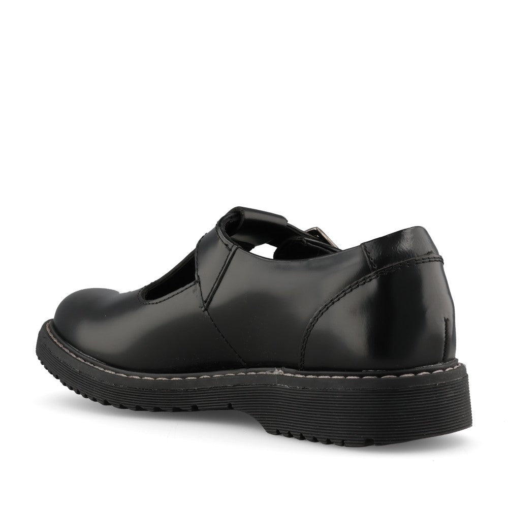 Start Rite Girls Envisage Hi Shine M Fit T-Bar in Black