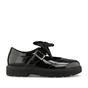 Clarks Girls Lorcam Jane F-FIT Mary Jane Sho in Black Patent