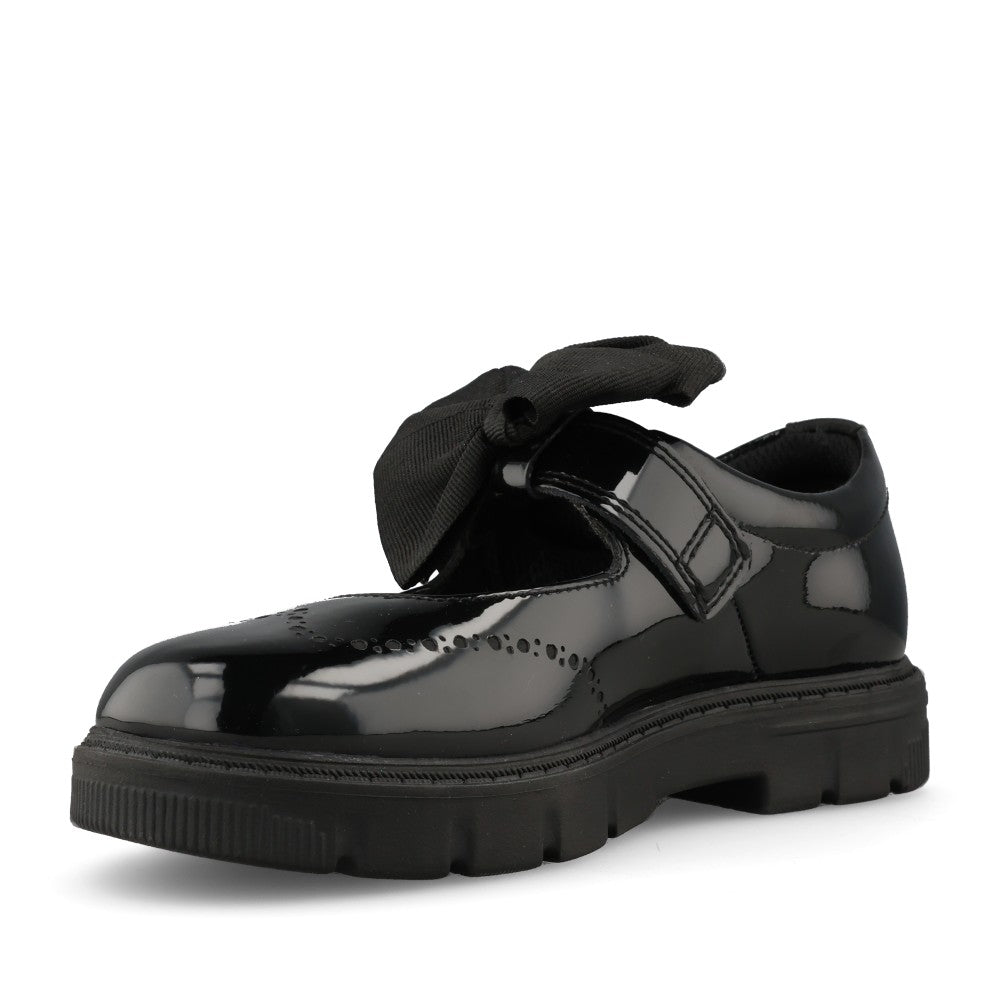 Clarks Girls Lorcam Jane F-FIT Mary Jane Sho in Black Patent