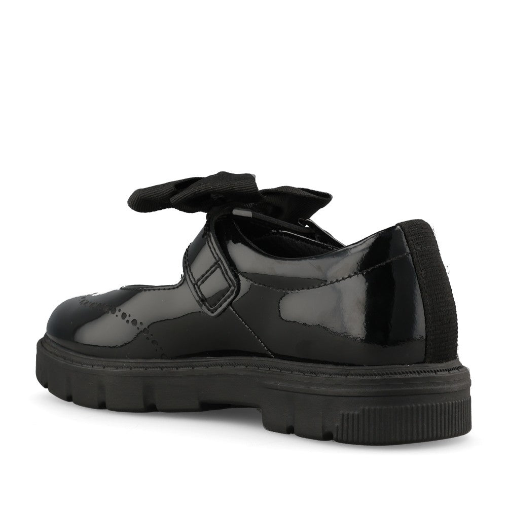 Clarks Girls Lorcam Jane F-FIT Mary Jane Sho in Black Patent