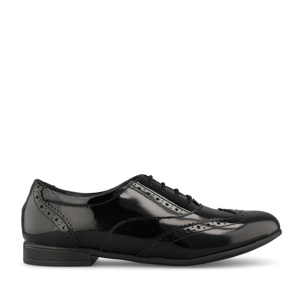 Start Rite Girls Matilda M-FIT Brogue in Black Patent