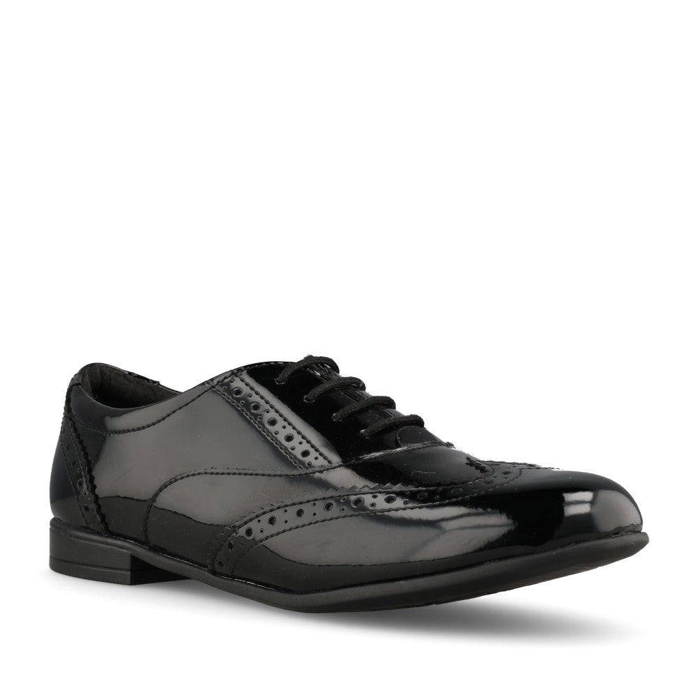 Start Rite Girls Matilda M-FIT Brogue in Black Patent