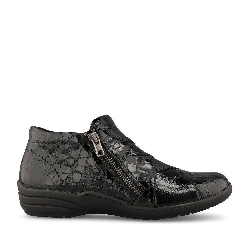 Remonte Ladies R7674-04 Ankle Boot In Black