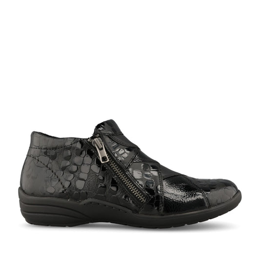 Remonte Ladies R7674-04 Ankle Boot In Black