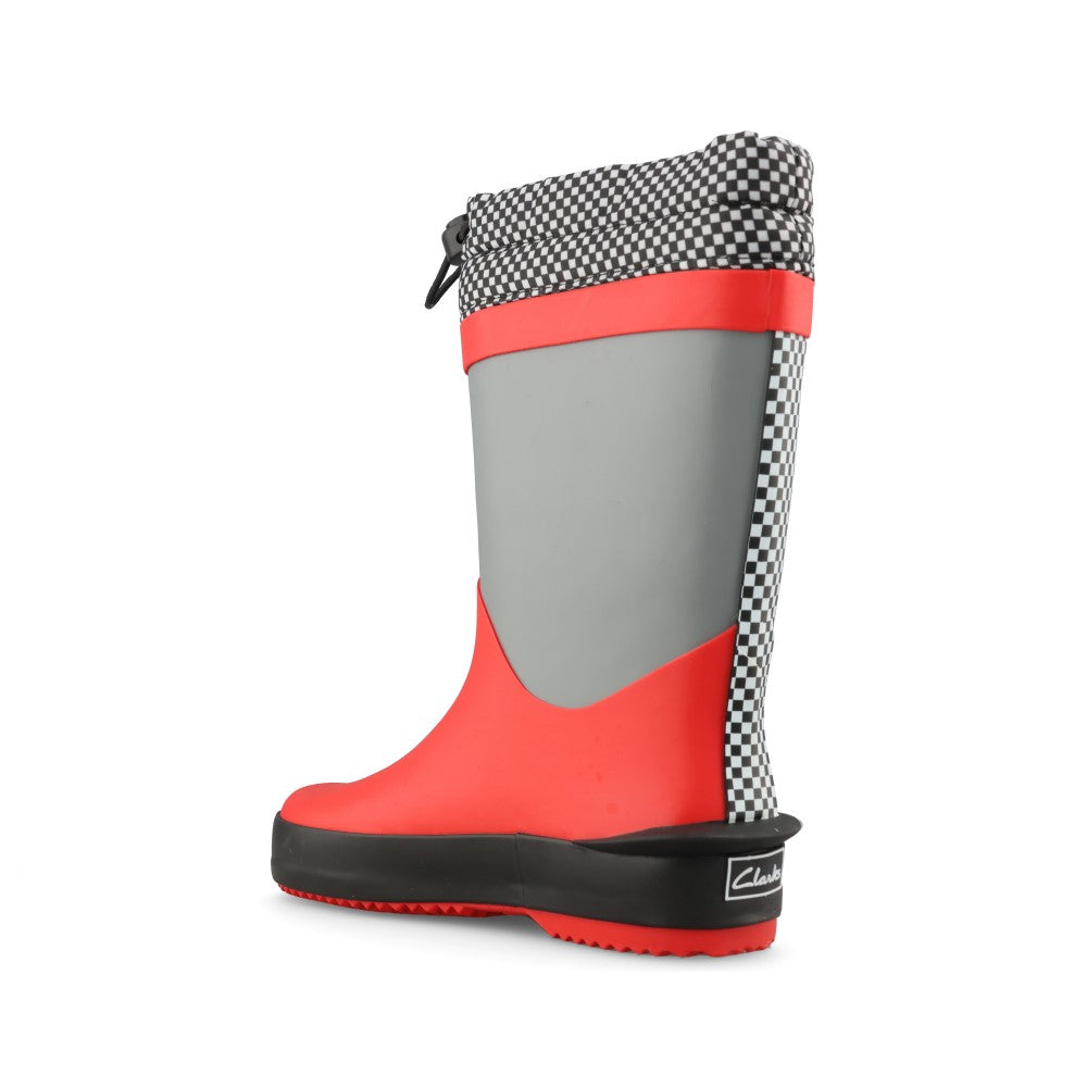 Clarks Boys Tarri Race K G-Fit Welly in Red