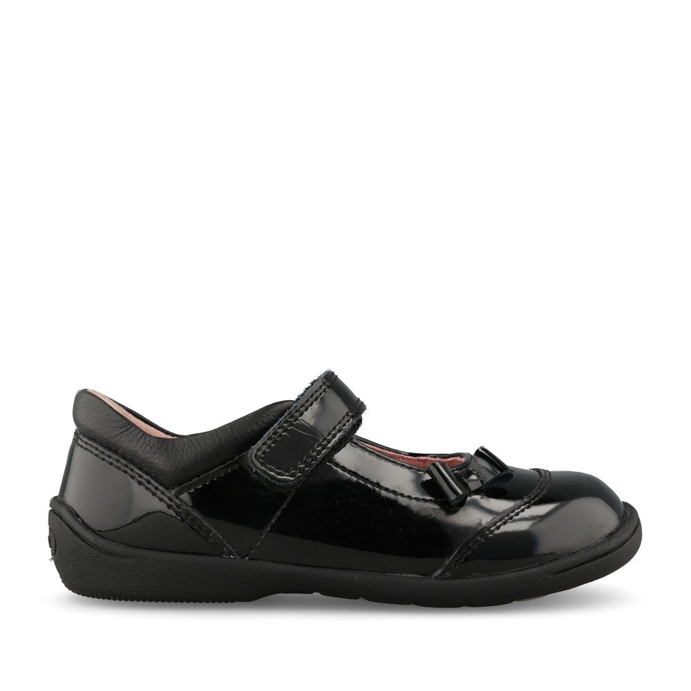 Start Rite Girls Twizzle F-FIT Patent Mary Jane in Black