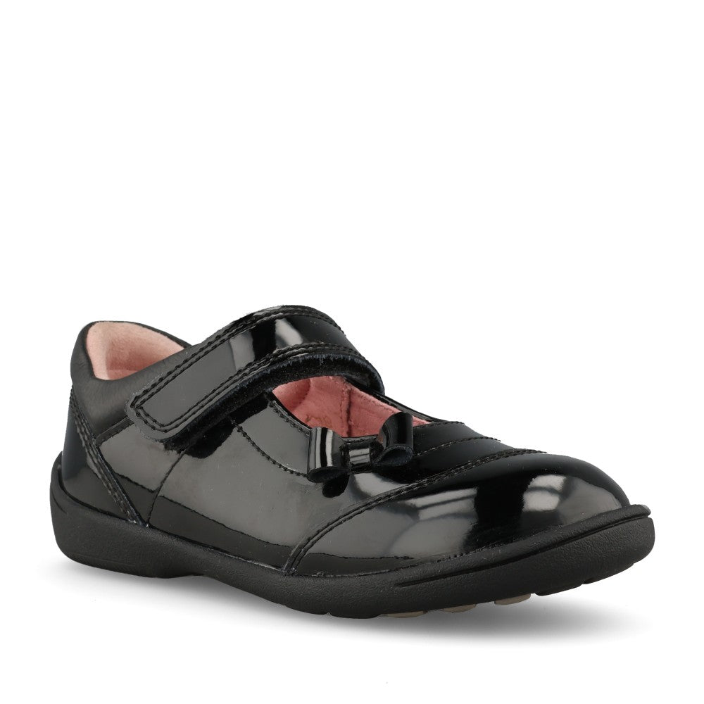 Start Rite Girls Twizzle F-FIT Patent Mary Jane in Black