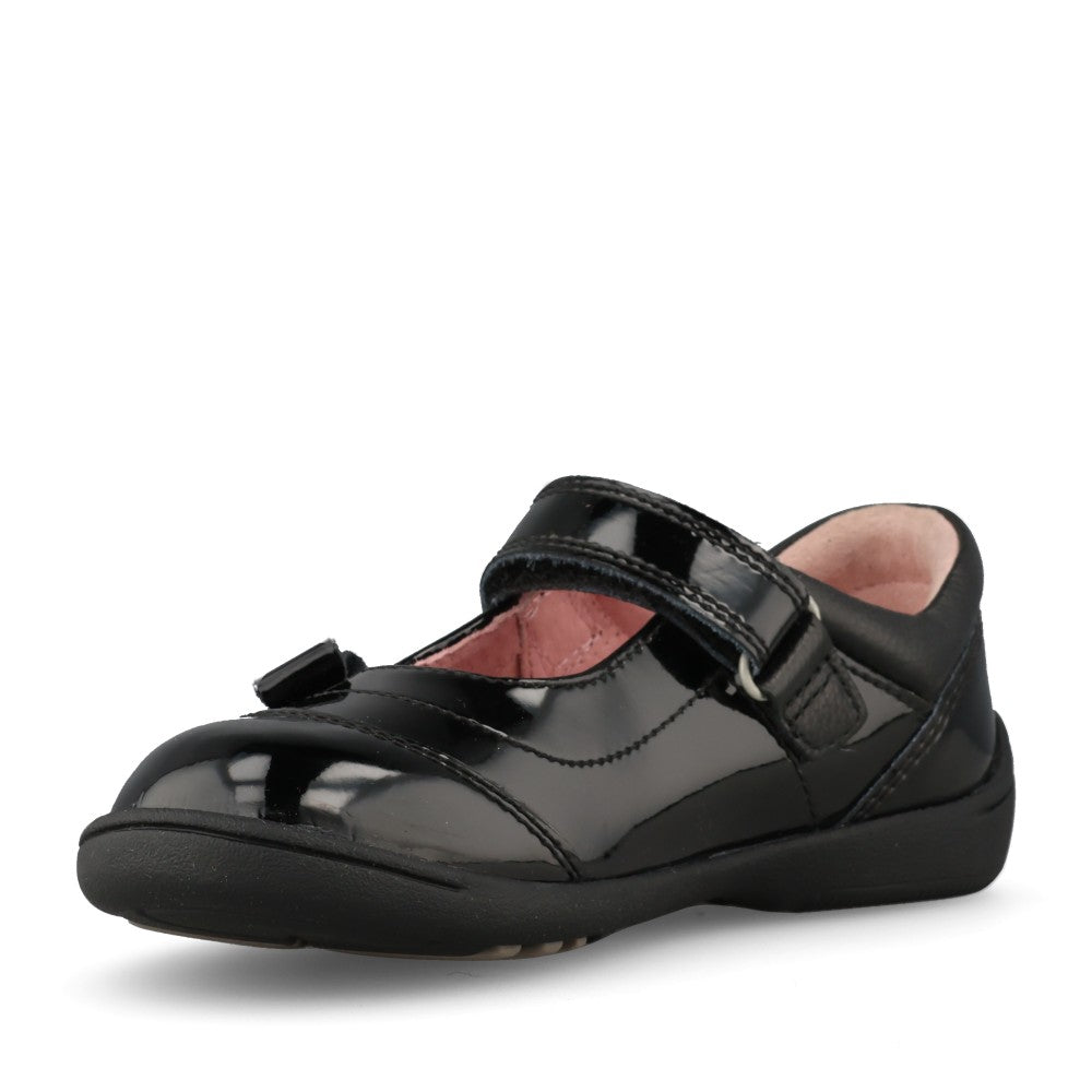 Start Rite Girls Twizzle F-FIT Patent Mary Jane in Black