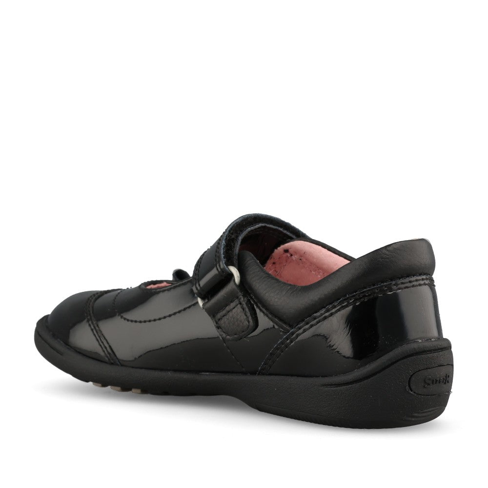 Start Rite Girls Twizzle F-FIT Patent Mary Jane in Black